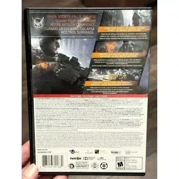 Tom Clancy's The Division PC DVD-ROM Online Ubisoft Free Shipping READ - Picture 2 of 12